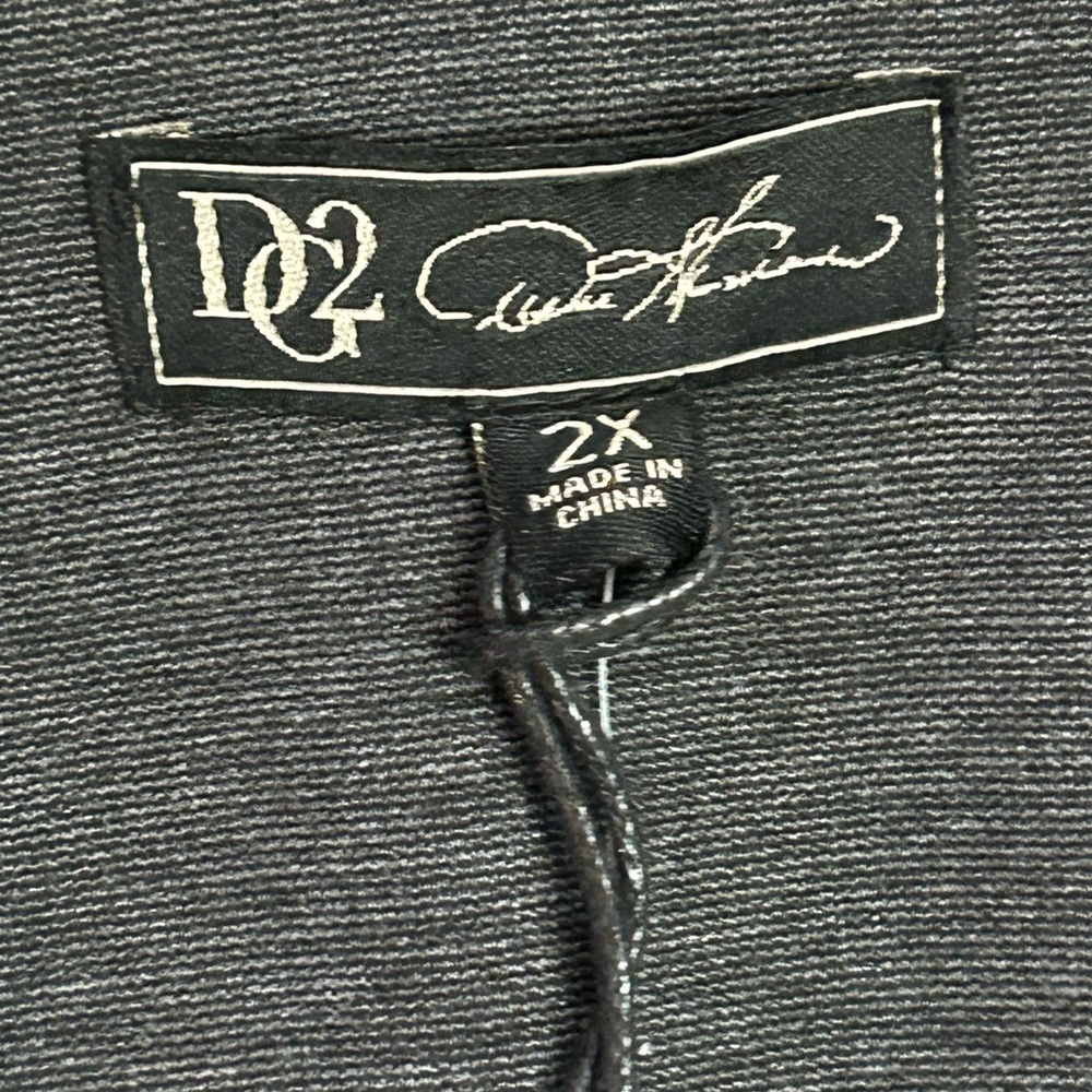 DG2 by Diane Gilman Charcoal Gray Single-Button Blazer - Picture 4 of 7